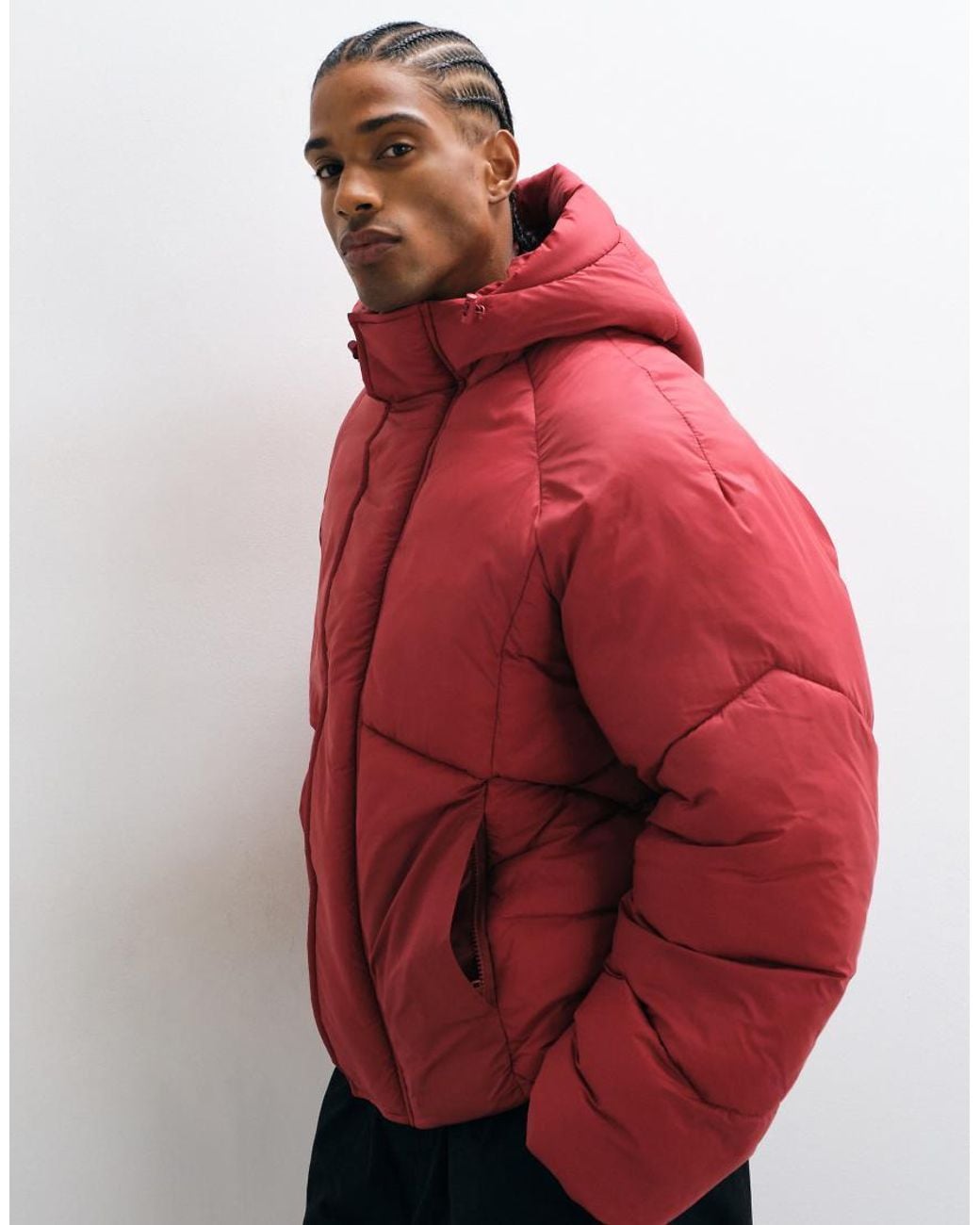 ASOS Red Peakmax Puffer for men