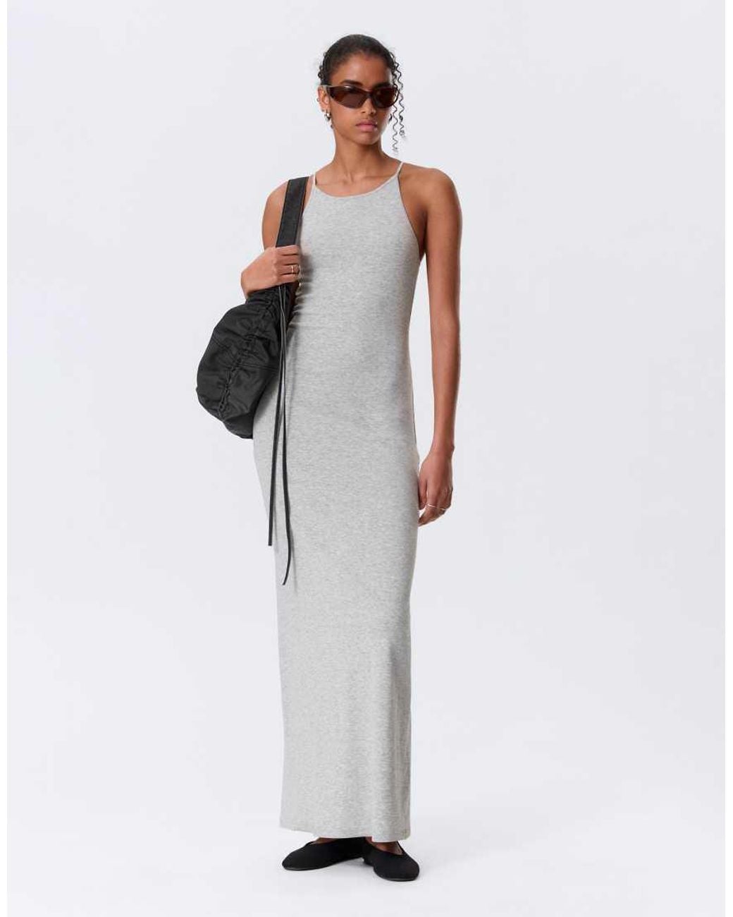 Weekday White Racer Back Maxi Dress