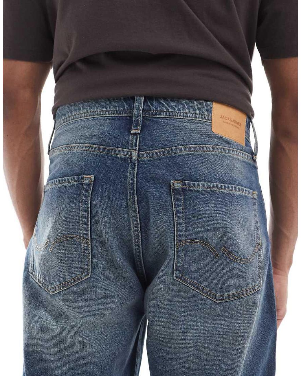 Jack & Jones Blue Dave Wide Fit Jeans for men