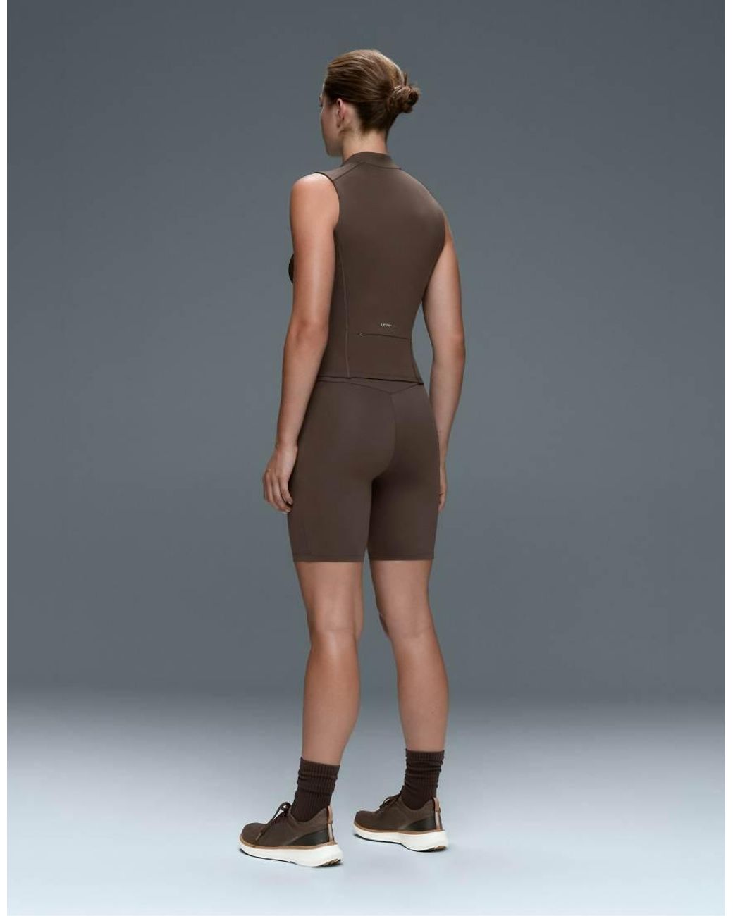 Oysho Brown Sleeveless Zip T-shirt