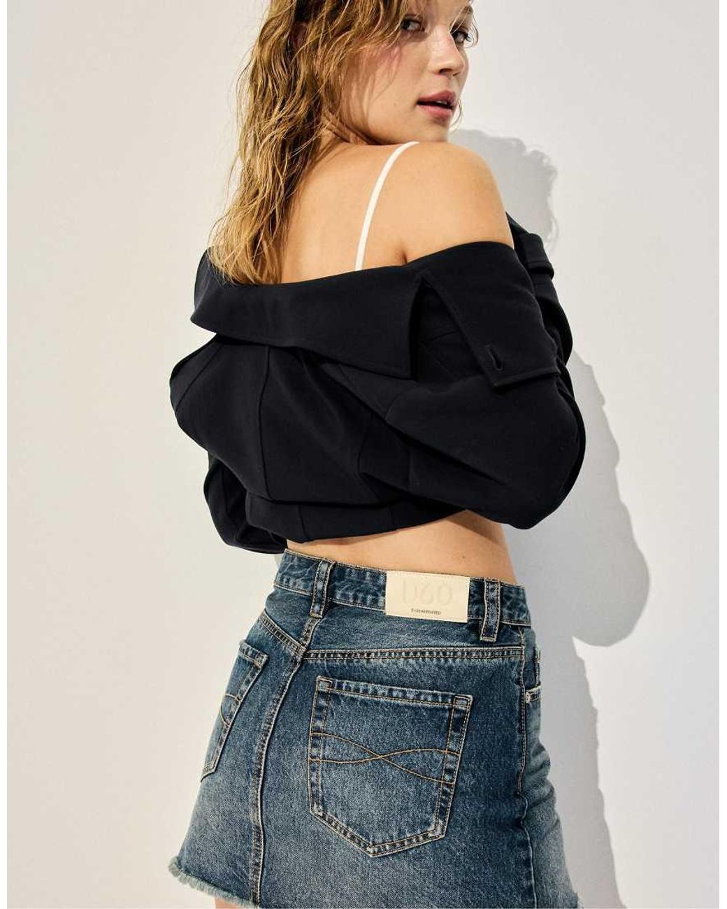 Stradivarius Blue D60 Denim Mini Skirt