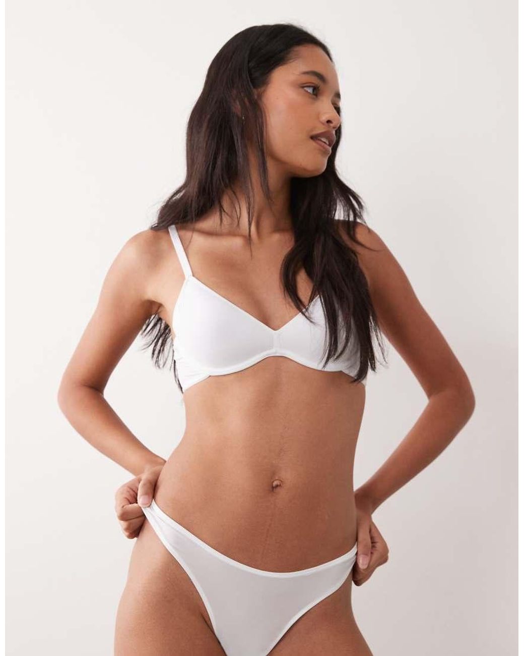 DORINA White Noa Light Padded Plunge Bra