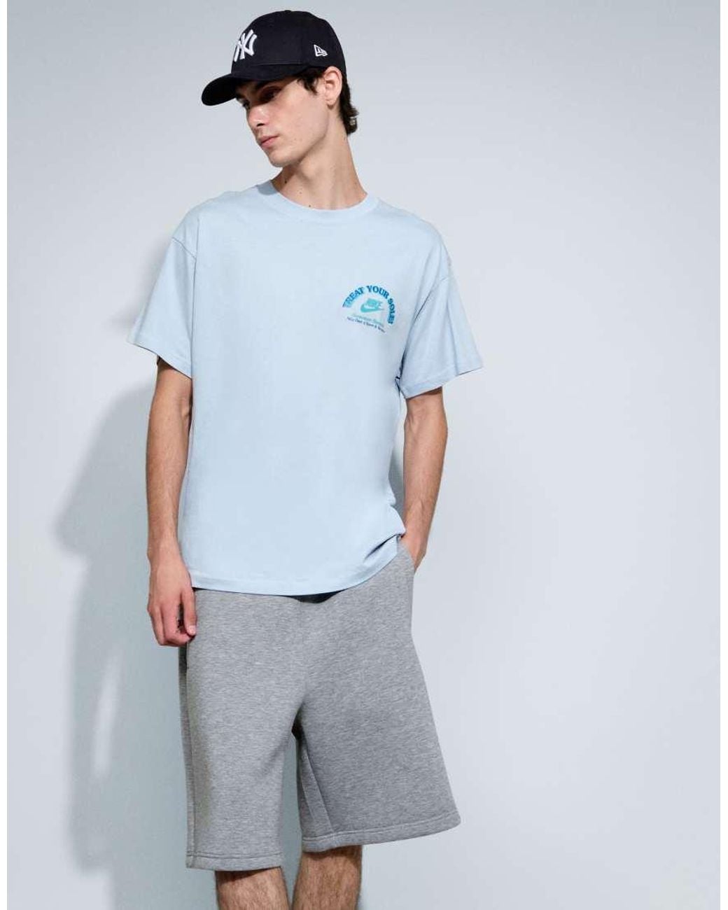 Nike Blue Ice Cream Van Graphic Back Print T-Shirt Co-Ord for men