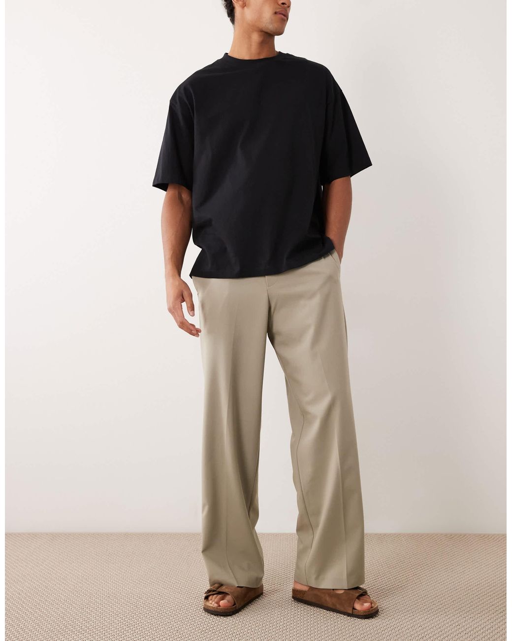ASOS – 3er-pack basic-t-shirts in Black für Herren
