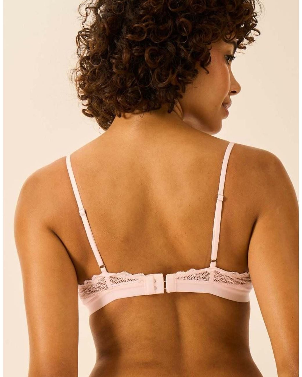 Stripe & Stare Brown Zigzag Lace Triangle Bra