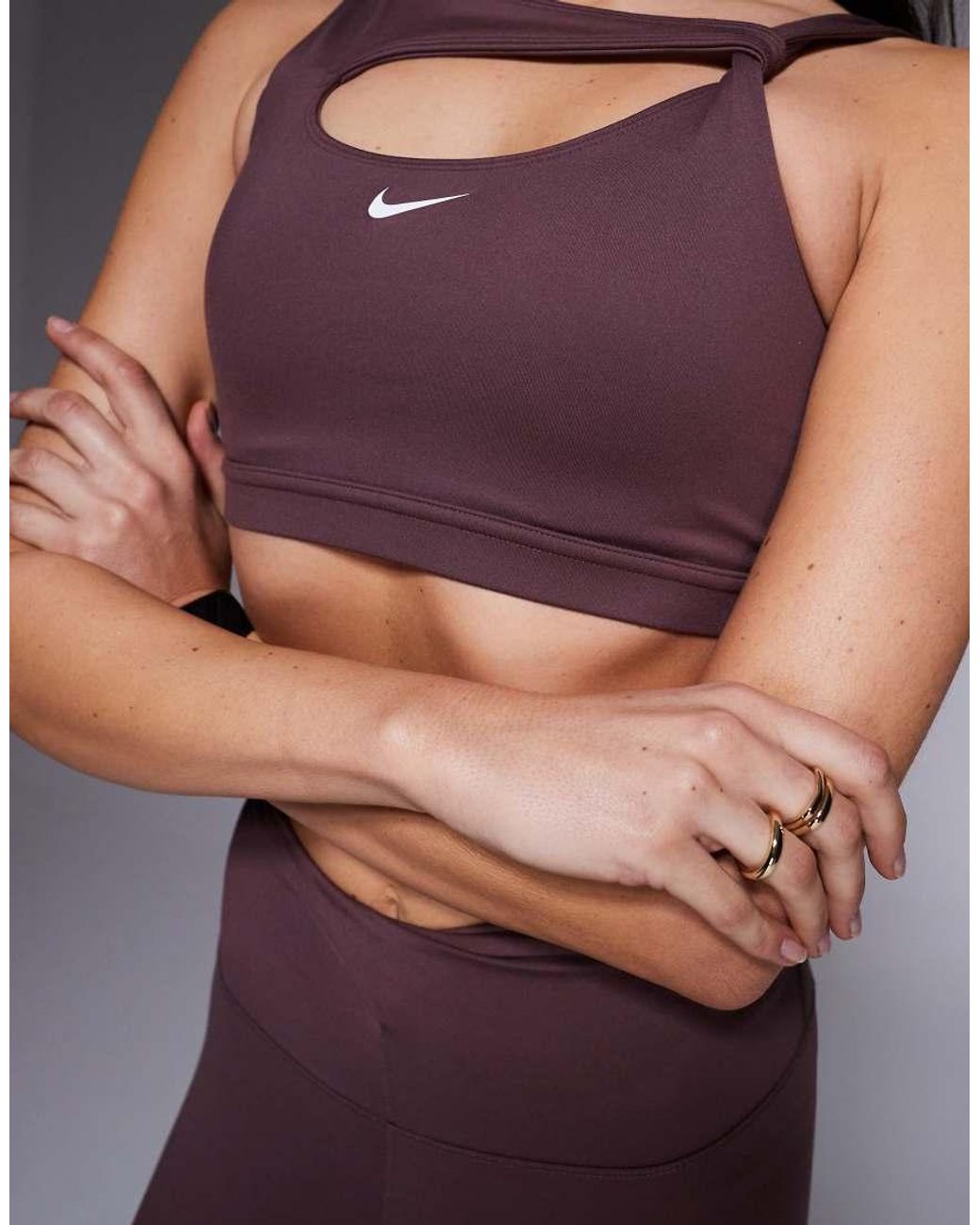 Nike Purple Nike One Training Twist Strap Sports Bra