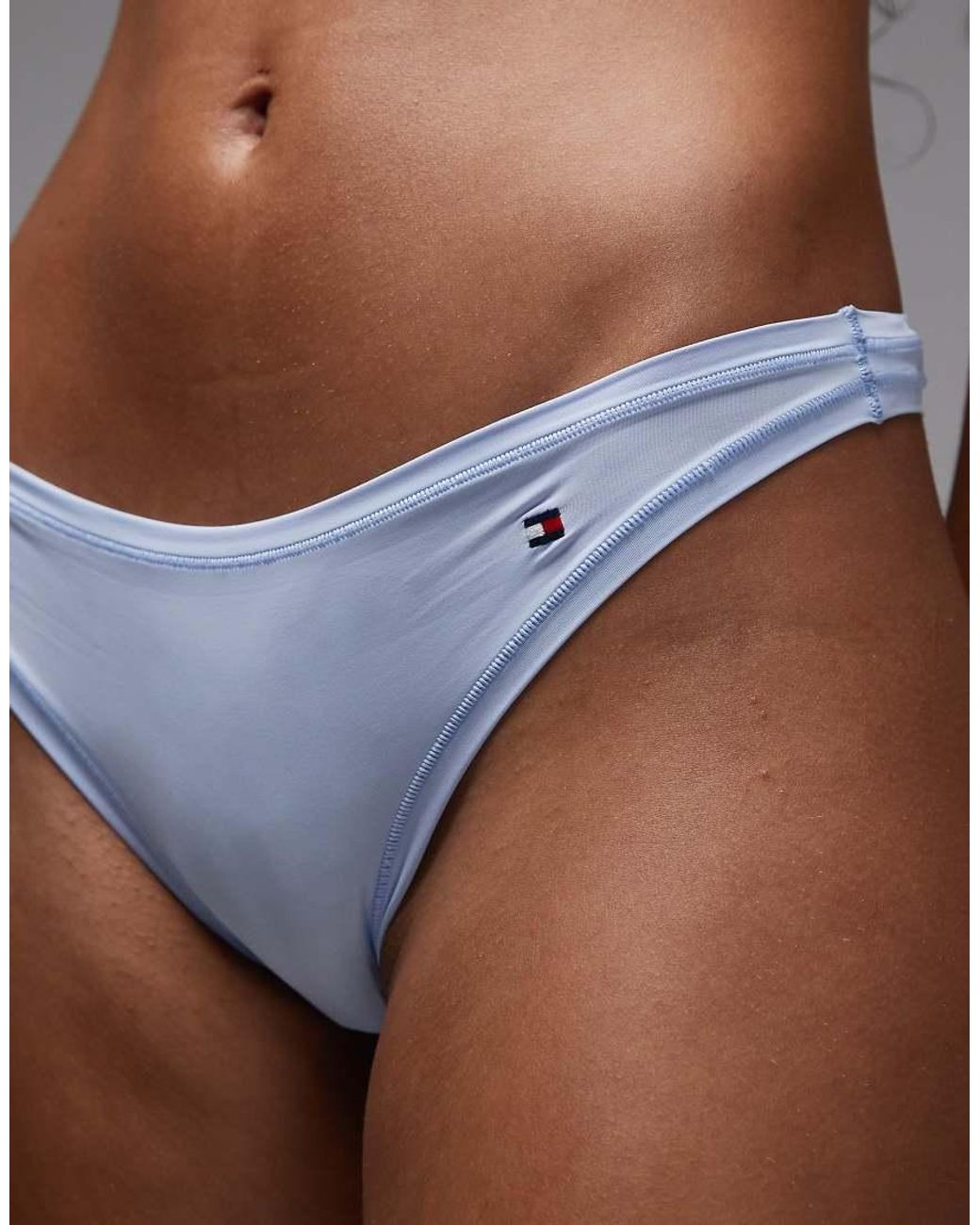 Tommy Hilfiger Blue Microfibre Essentials Lingerie Thong