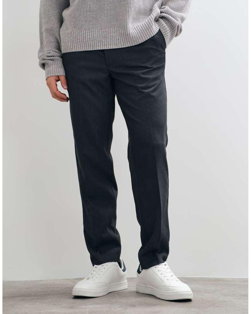 Only & Sons Gray Tailored Tapered Pants for men