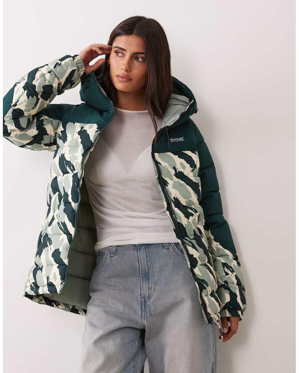 Regatta Green Hooded Aldthorn Padded Jacket