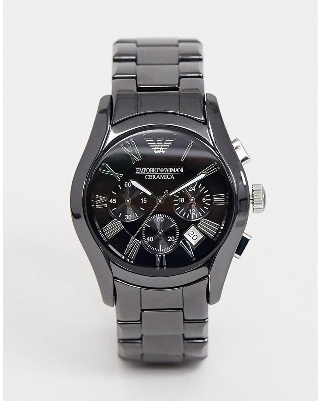 Emporio Armani Ar1400 Chronograph Black Ceramic Watch for Men - Lyst