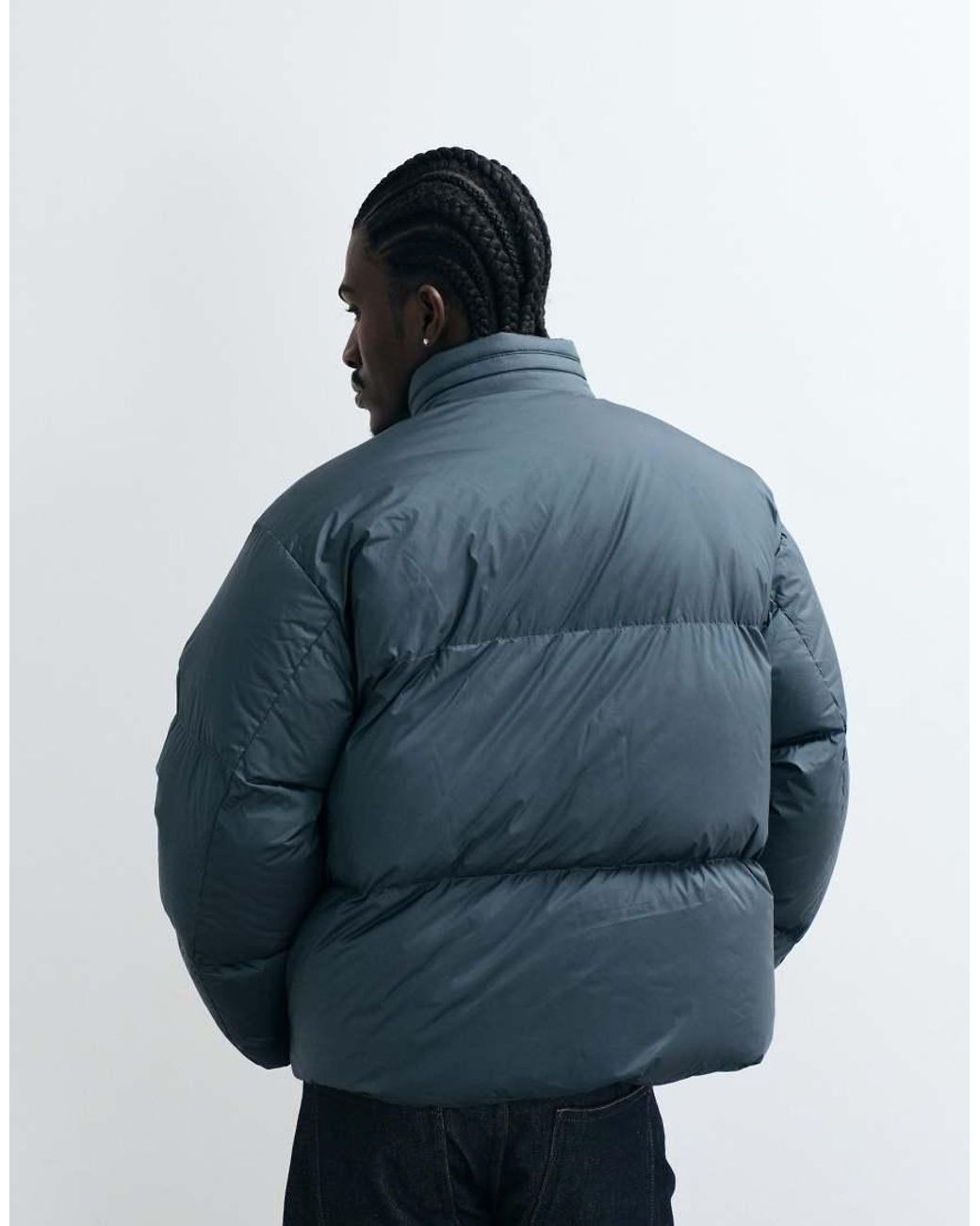 Levi's Blue Aurue Short Puffer Jacket for men