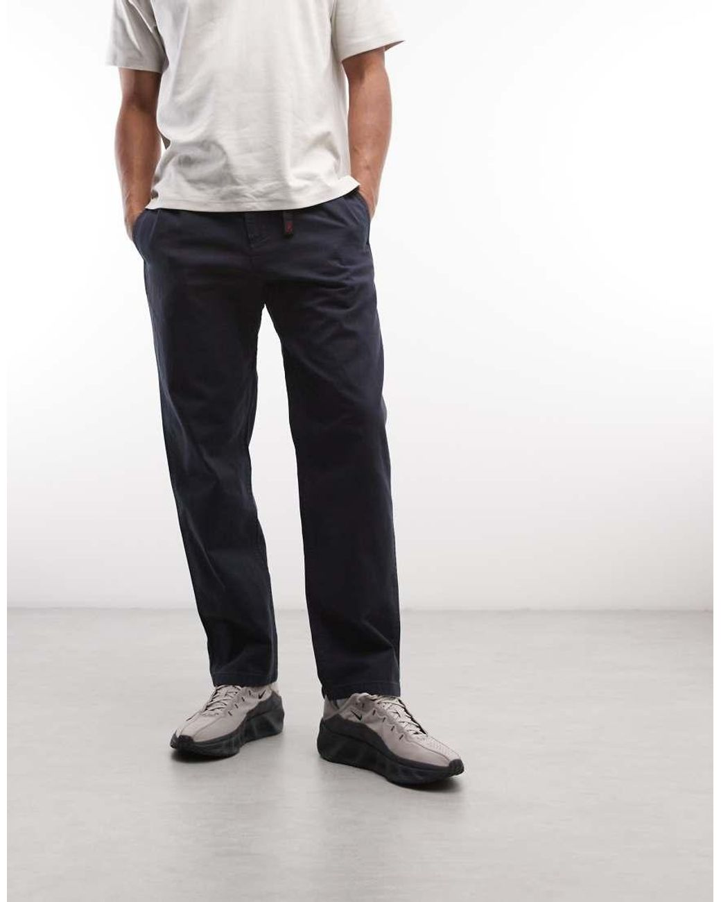 Gramicci Gray Tapered Fit G-Pant Trousers for men