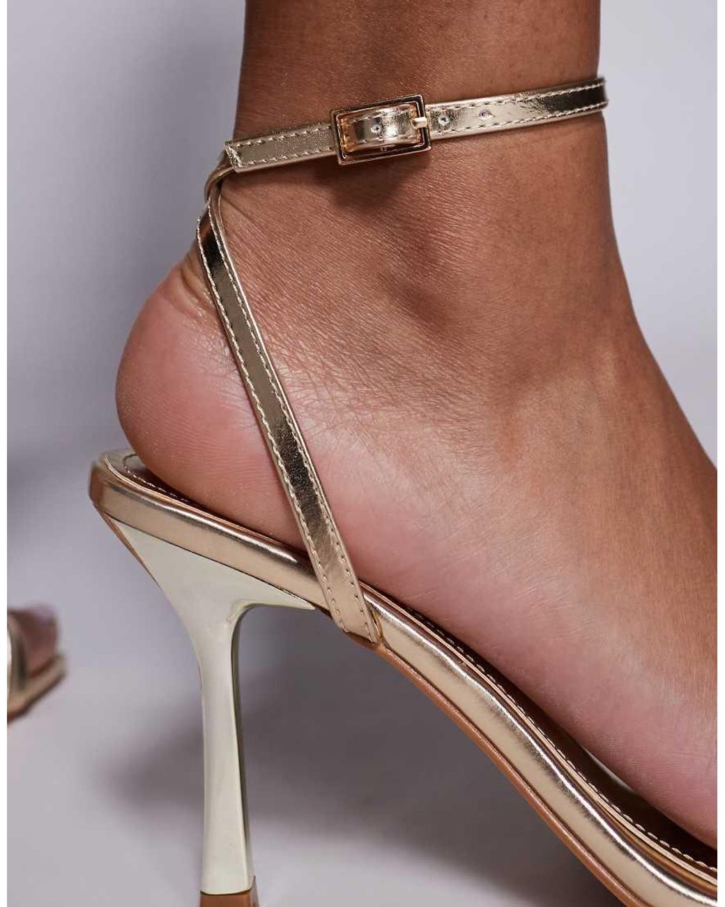 SIMMI Metallic Simmi London Wide Fit Marnie Barely There Sandals