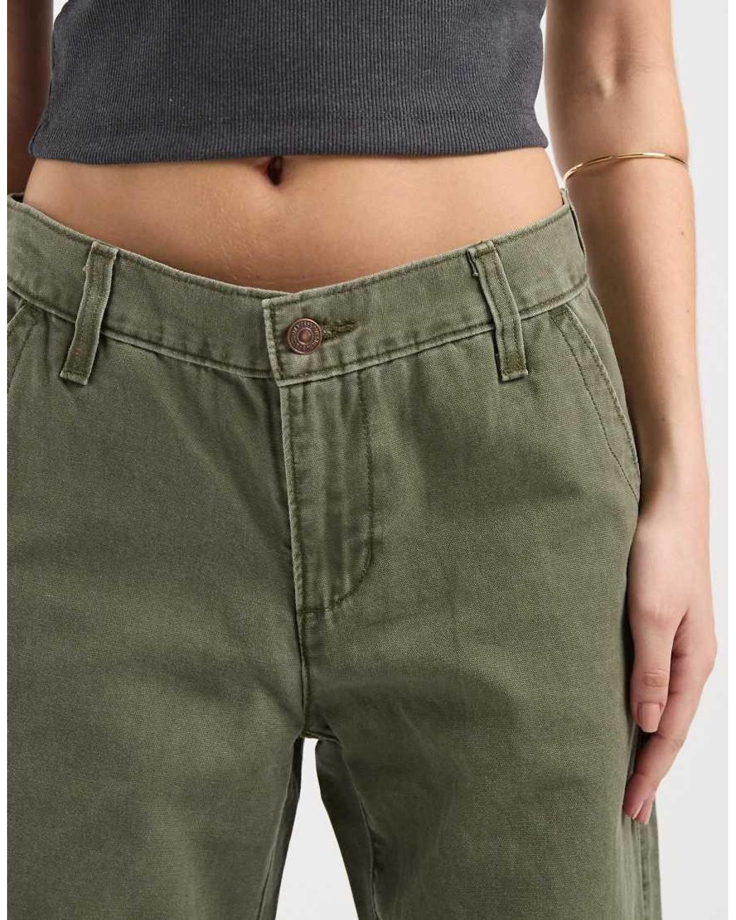Levi's Green Superlow Loose Cargo Trousers