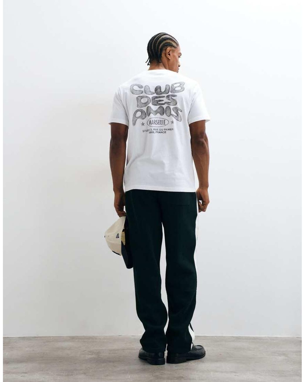ASOS White Regular T-shirt With Bubble Text Graphic for men