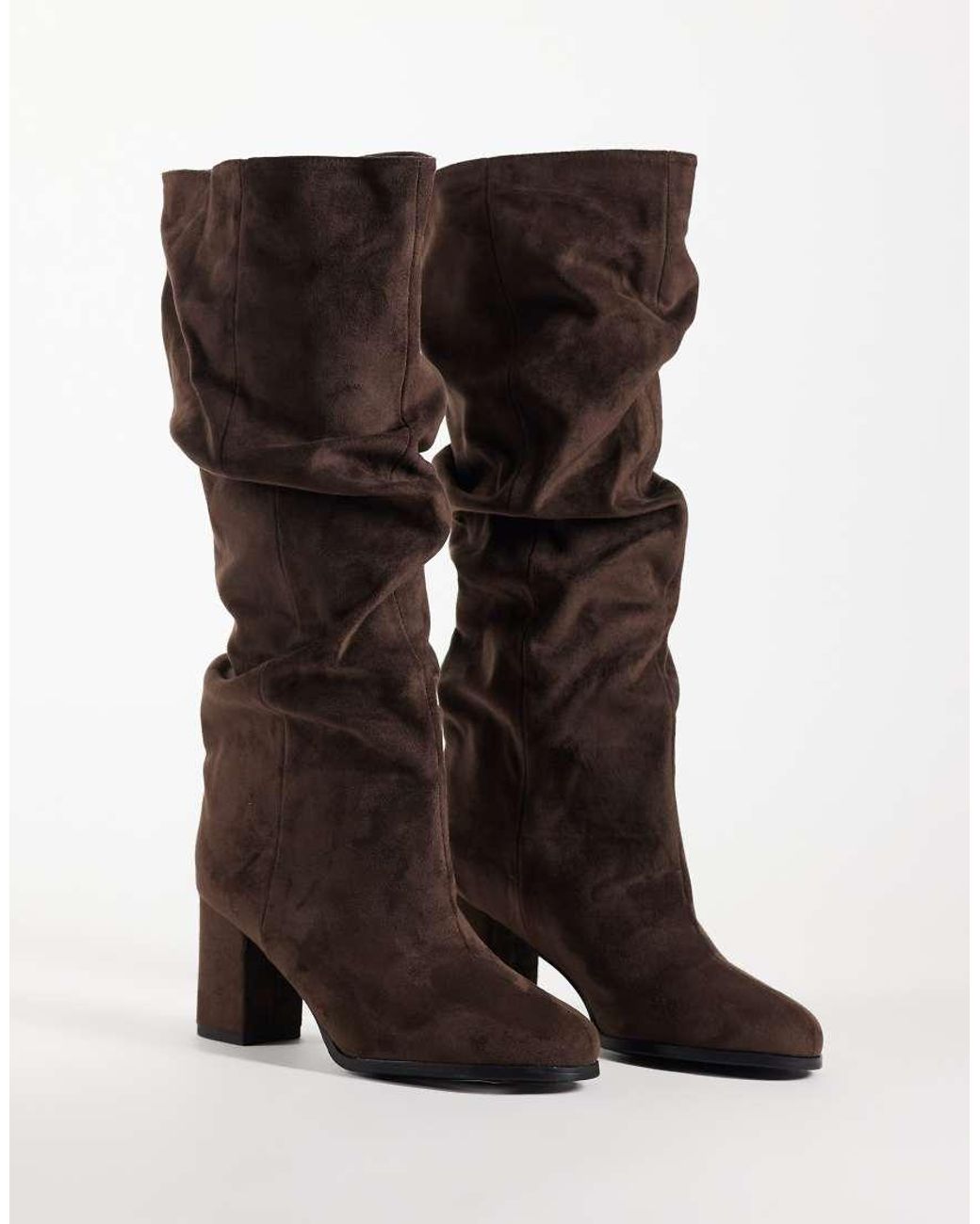 SIMMI Brown Simmi London maggie Ruched Knee Boots