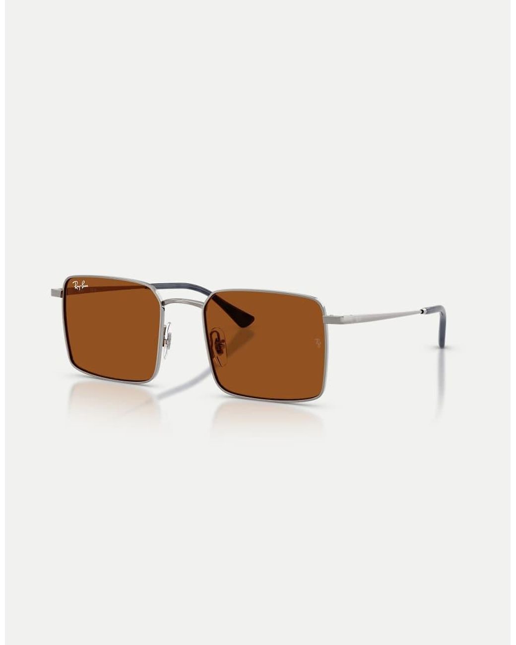 Ray-Ban Brown Idan Square Sunglasses With Lens
