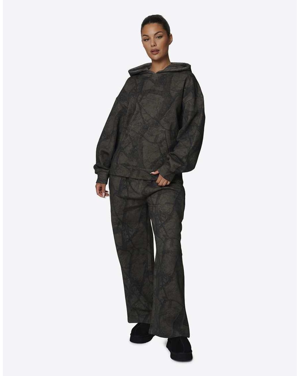 Good For Nothing Black Oversized Camo Cotton Fleece Hoodie