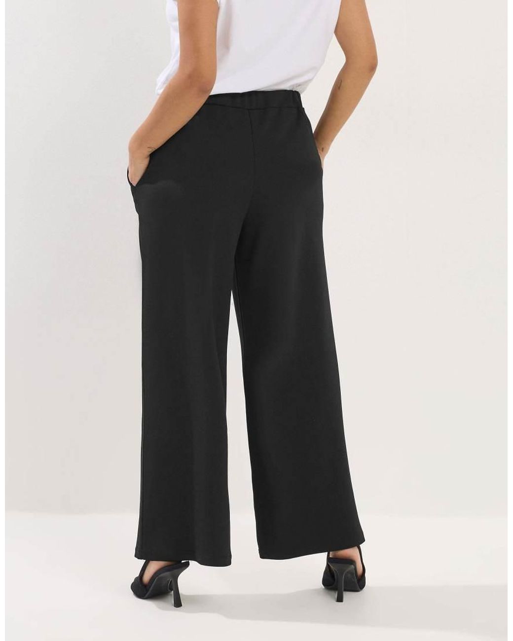 PixieGirl White Petite Pintuck Trousers