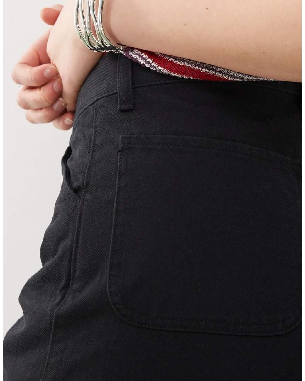 Weekday Black Astro Unisex Linen Blend Pants