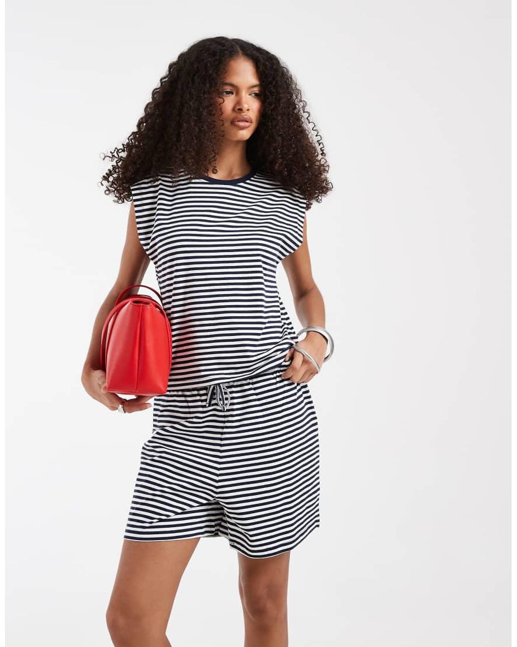 ONLY Red Loose Fit Shorts Co-Ord