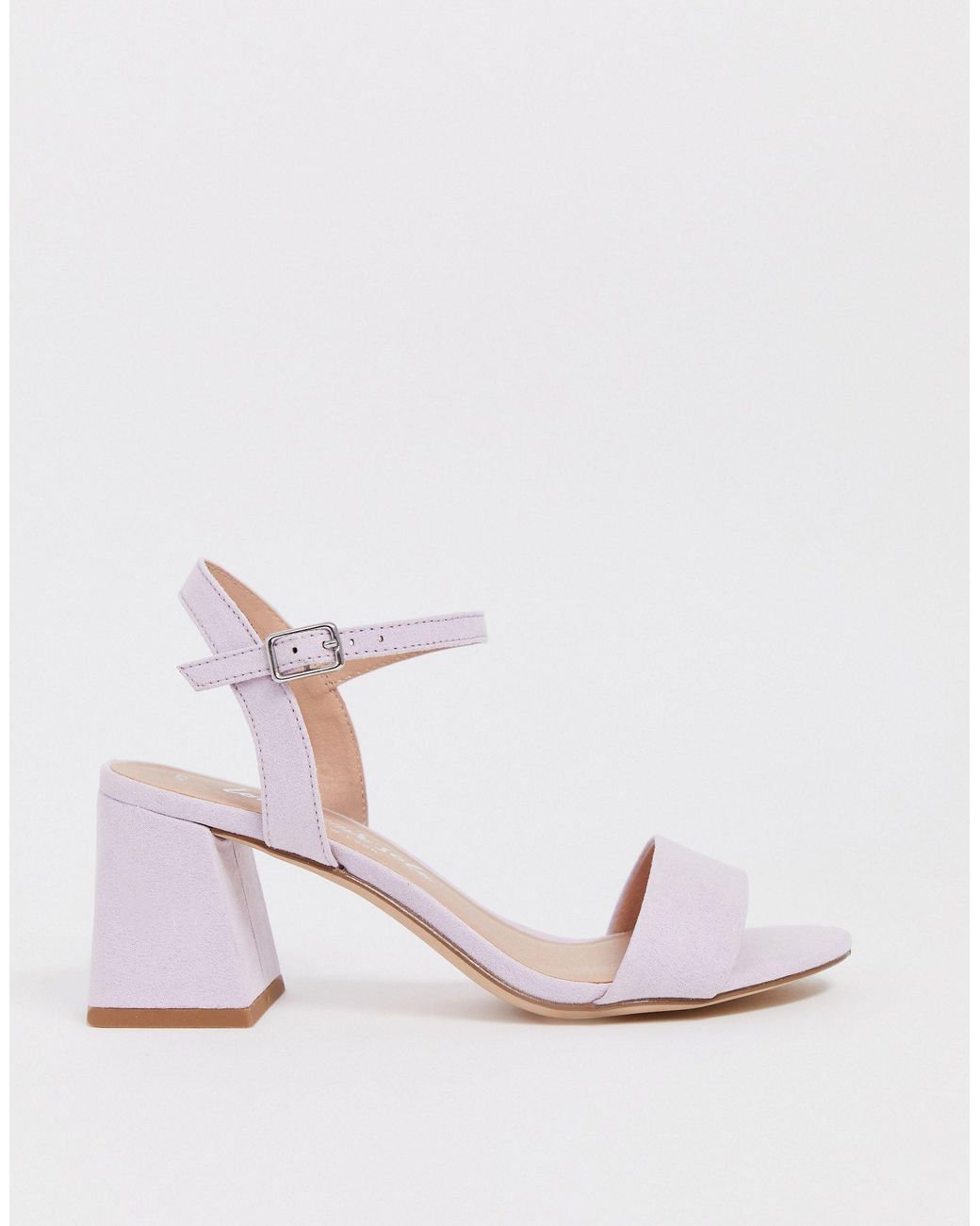 New Look Low Block Heeled Sandal in Purple Lyst Australia