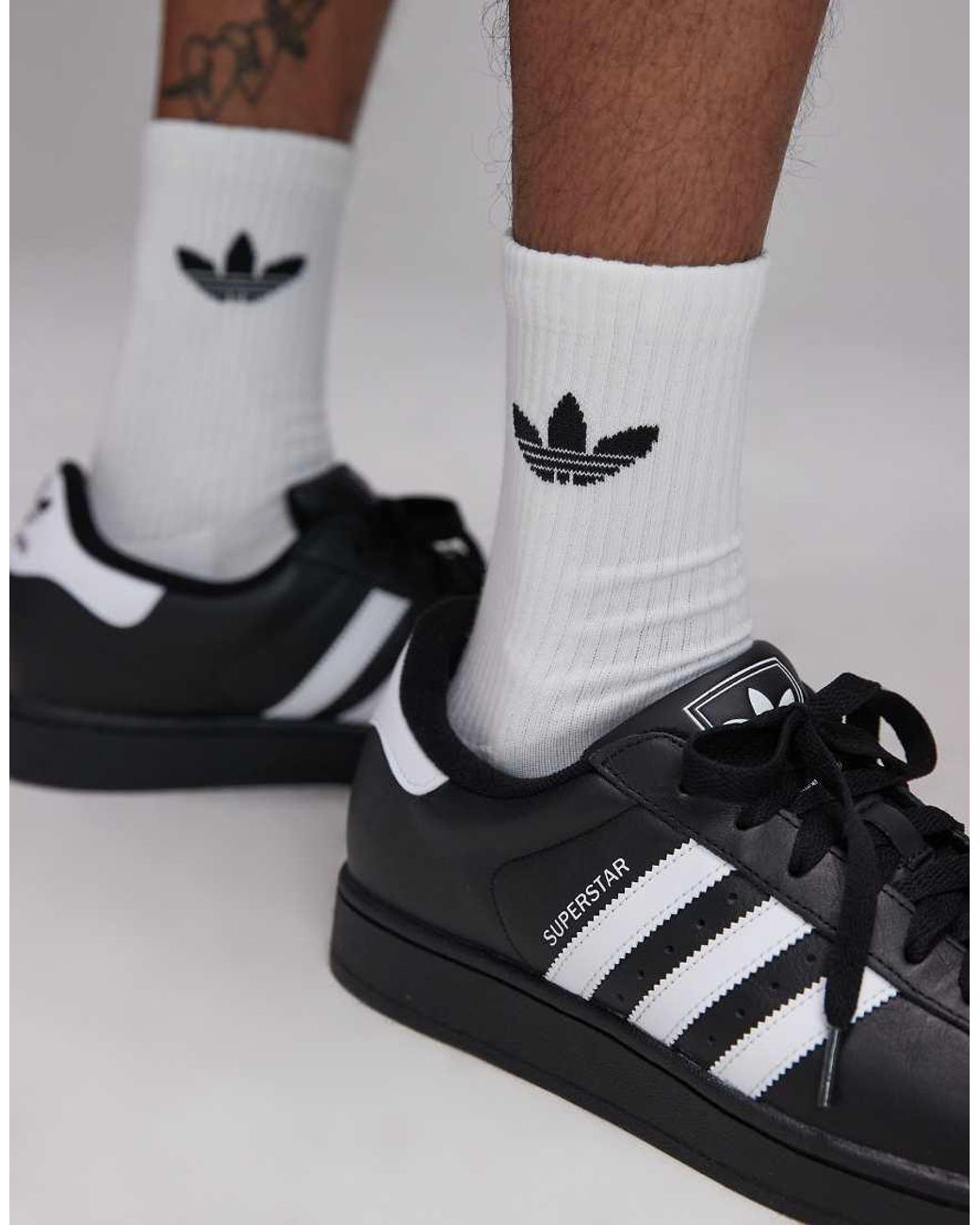 Adidas Originals Black Superstar Ii Sneakers for men