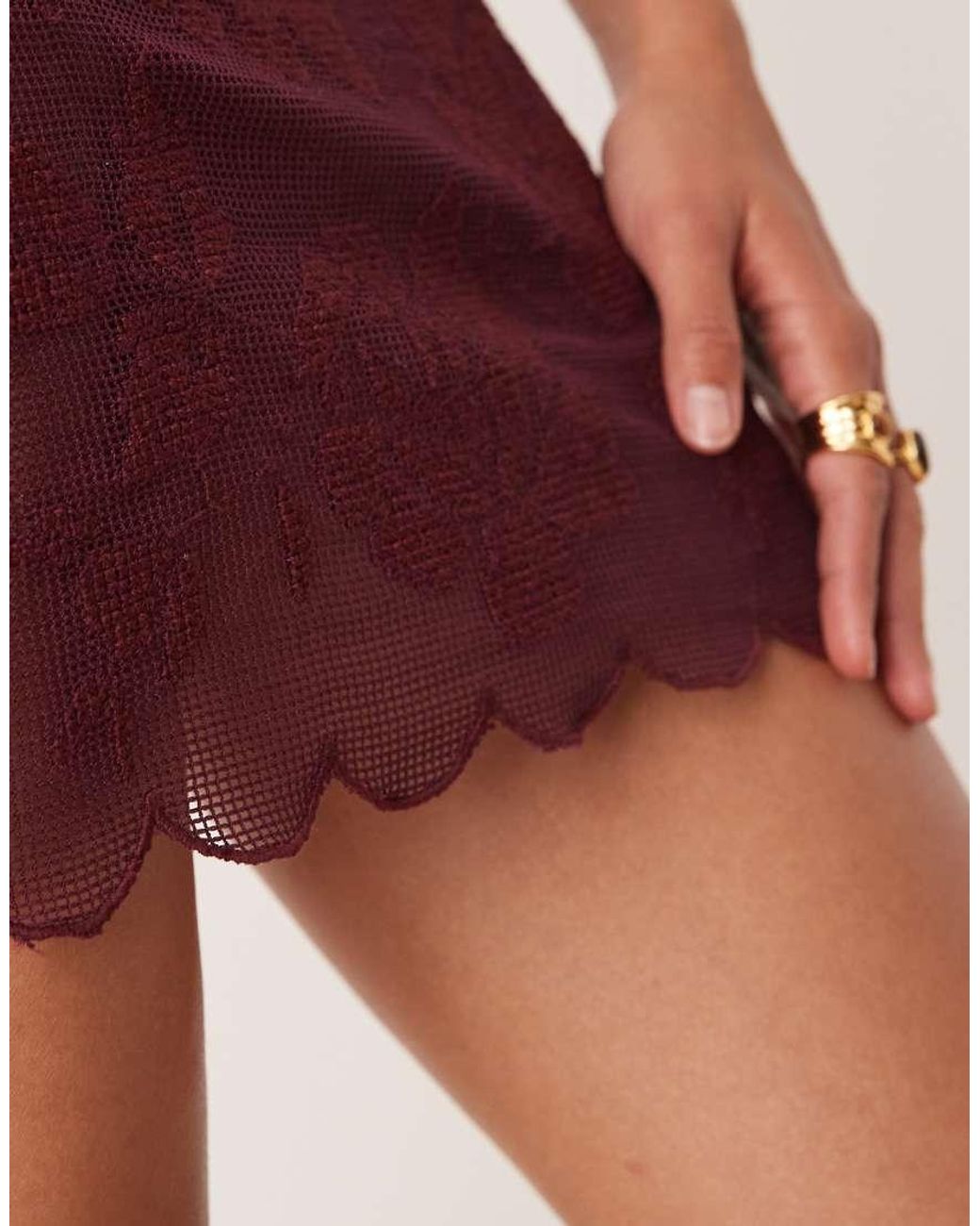 ASOS Pink Co-ord Mesh Tie Side Mini Skirt
