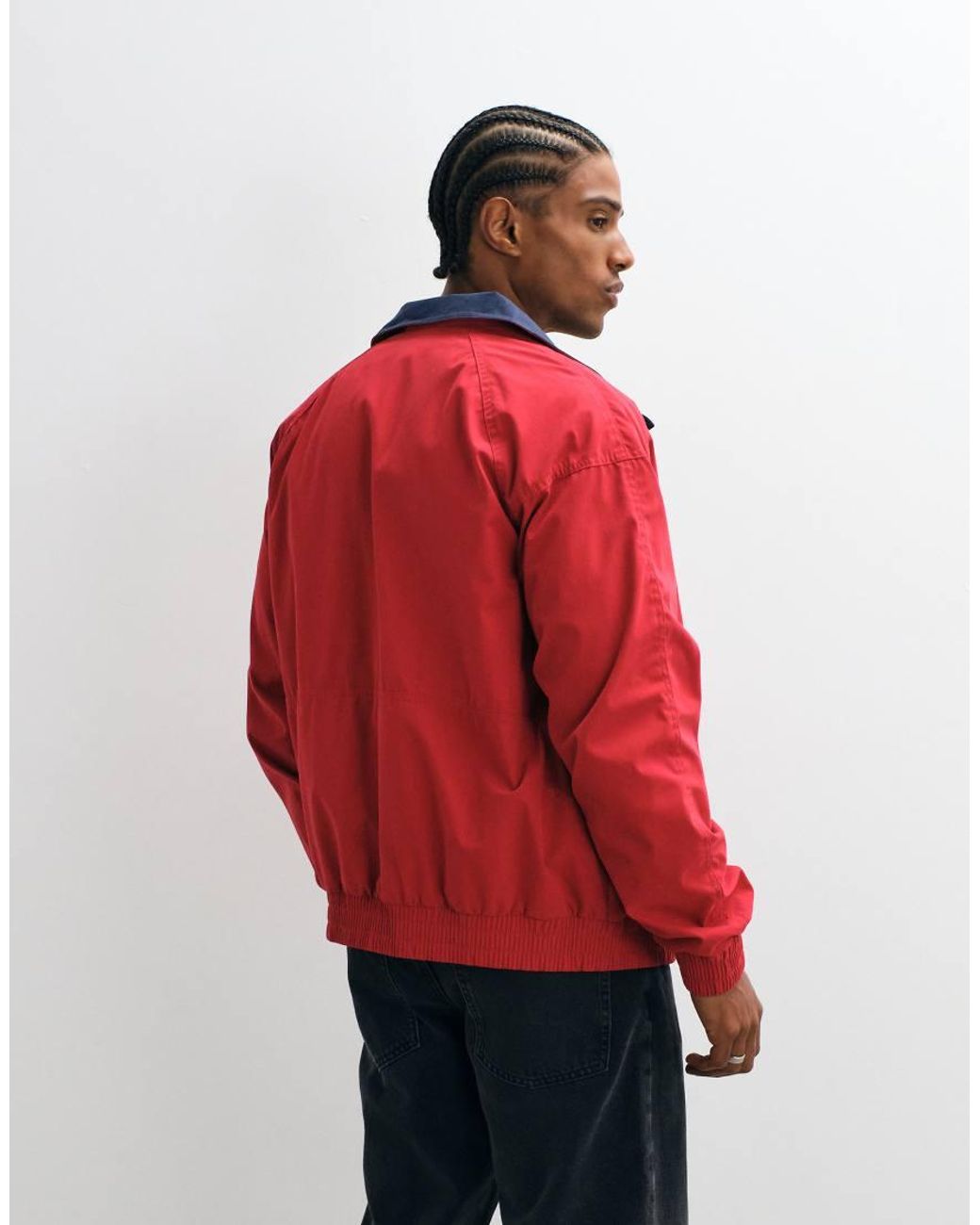 Abercrombie & Fitch Red Zip Up Jacket With Collar for men