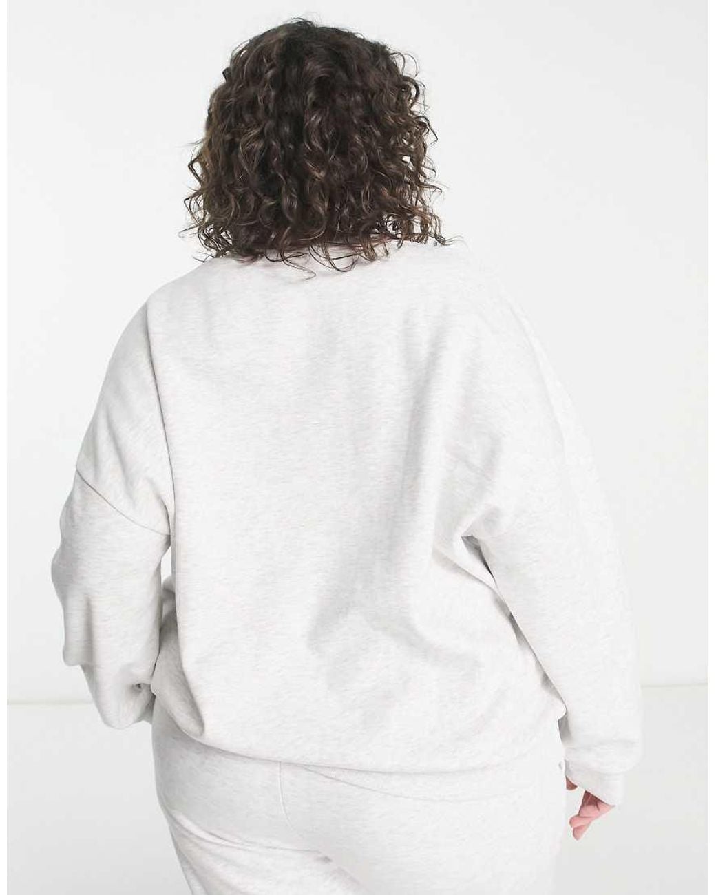 ASOS White Asos Design Curve Oversized Sweatshirt