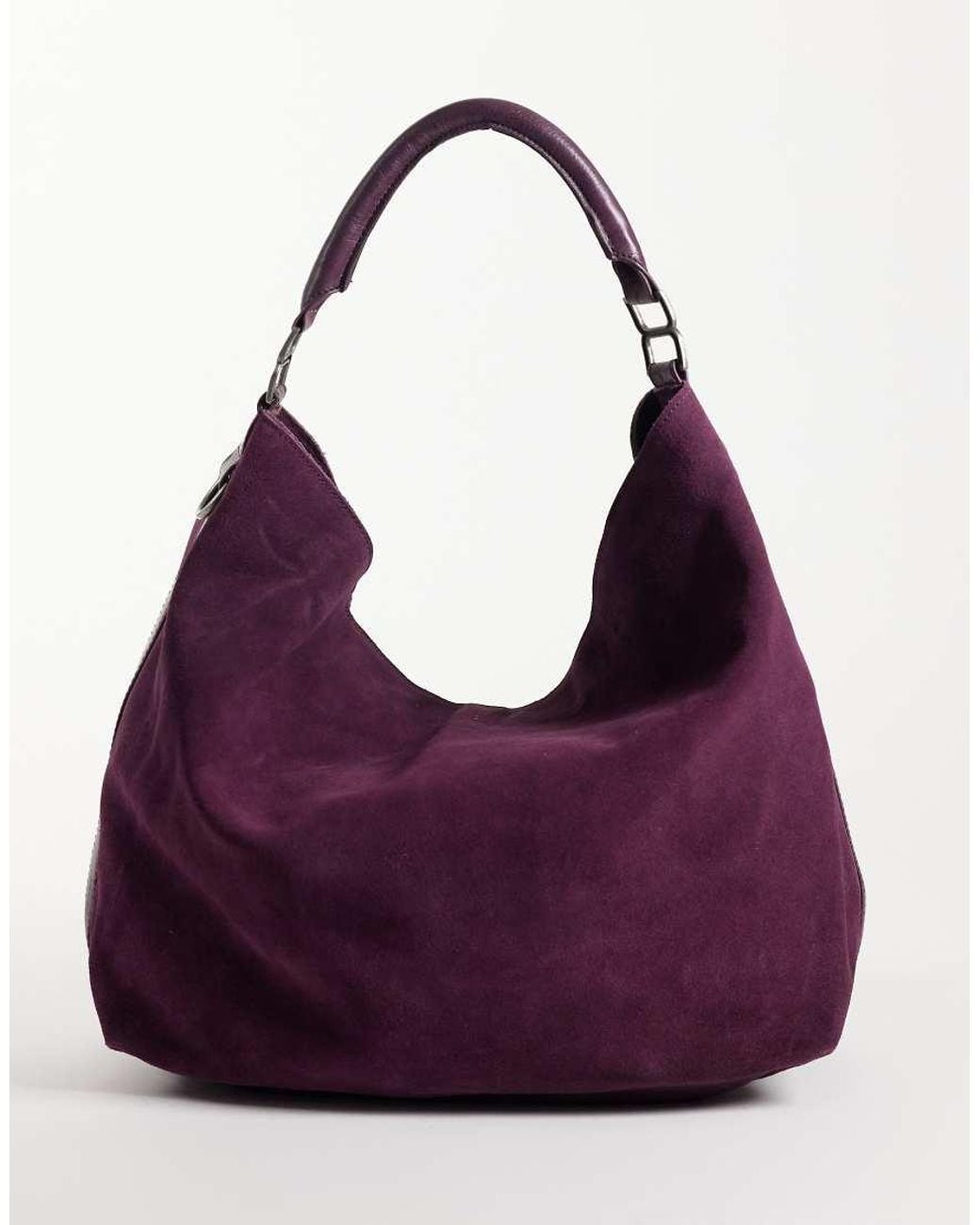 Free People Purple Suzie Slouchy Suede Bag