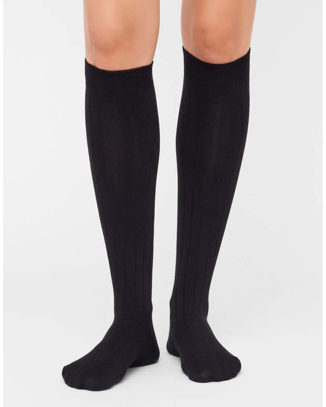 Calzedonia Blue Ribbed Long Socks