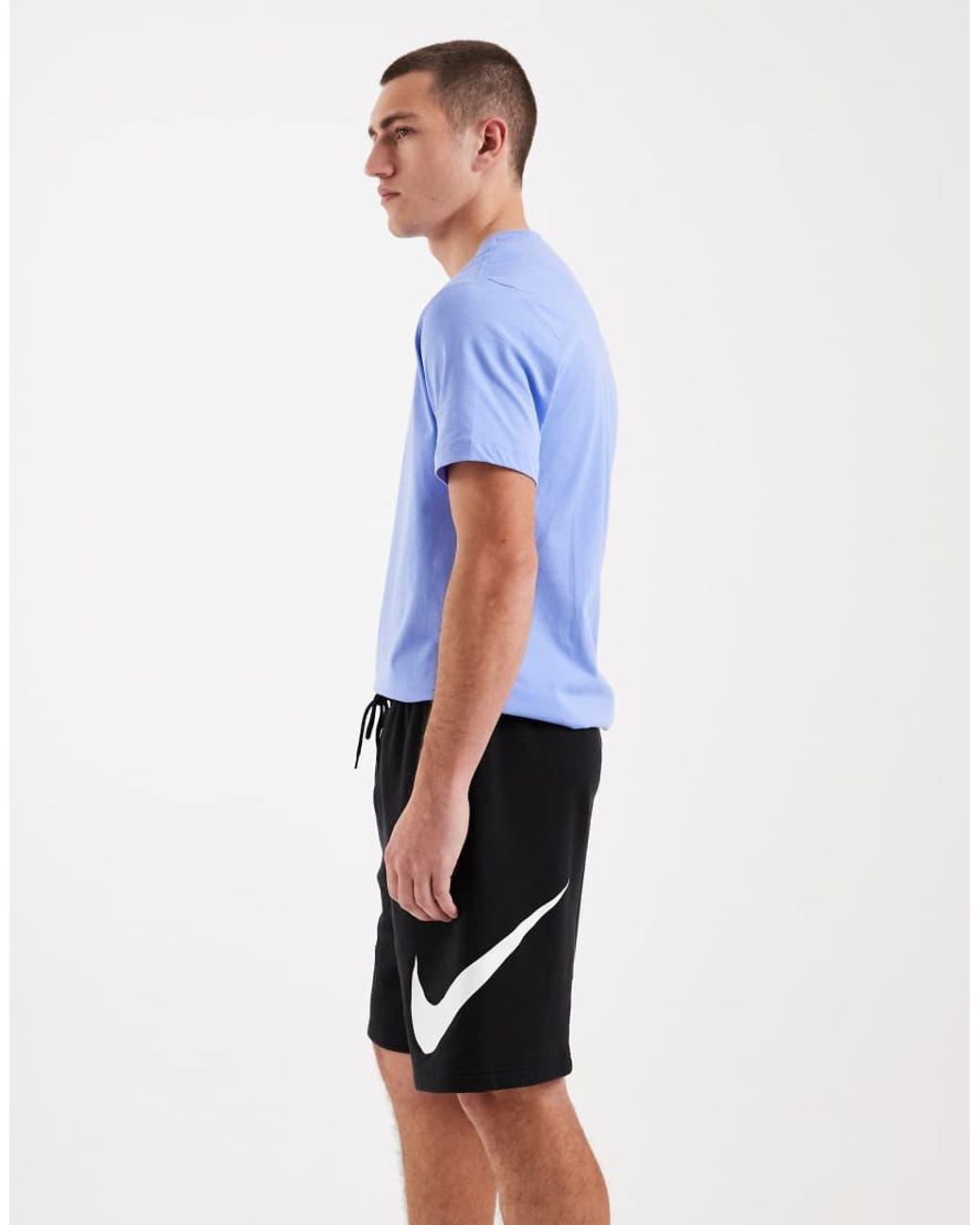 Nike Blue Club Fleece Shorts With Large Logo for men