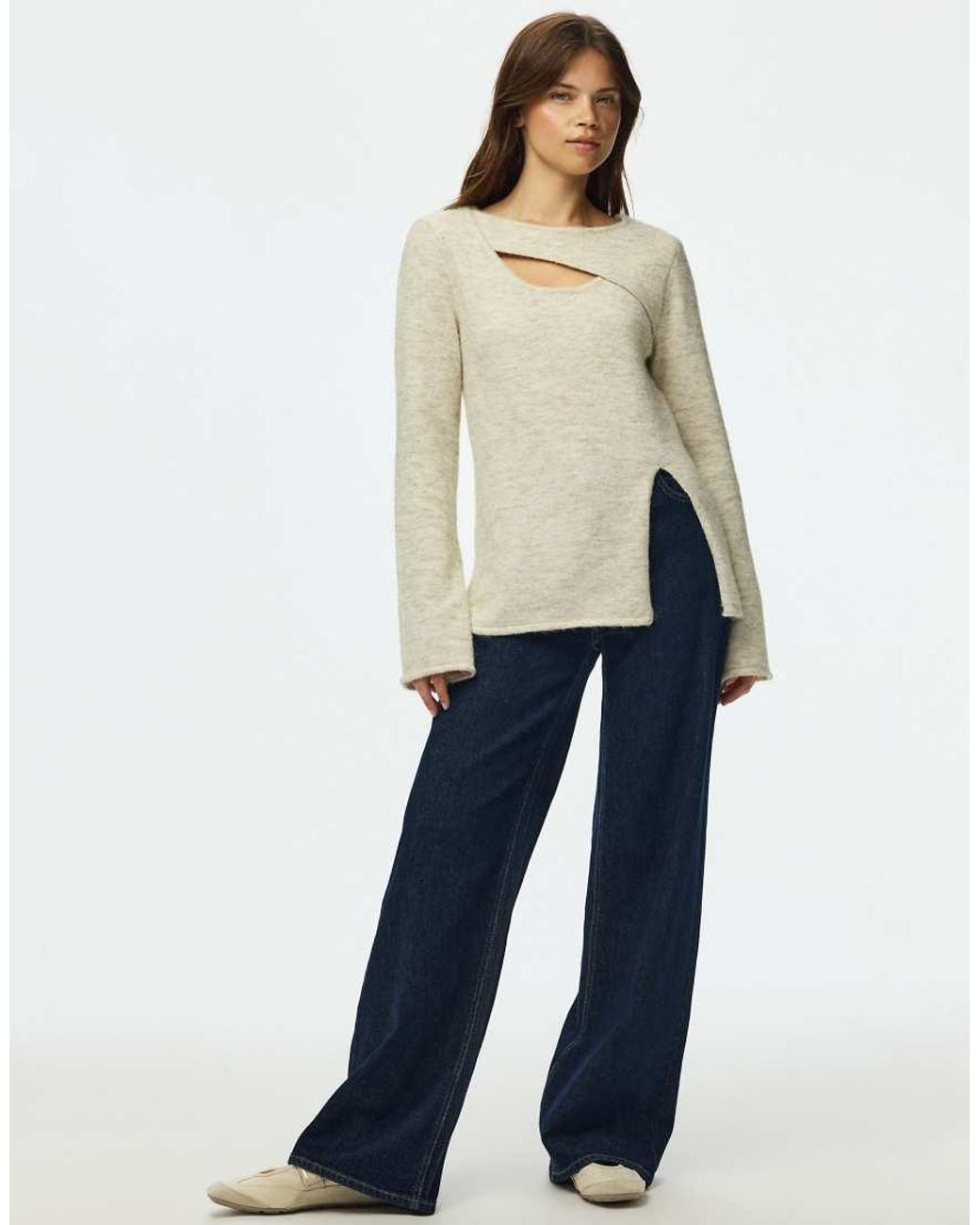 Pieces Natural Knitted Pullover