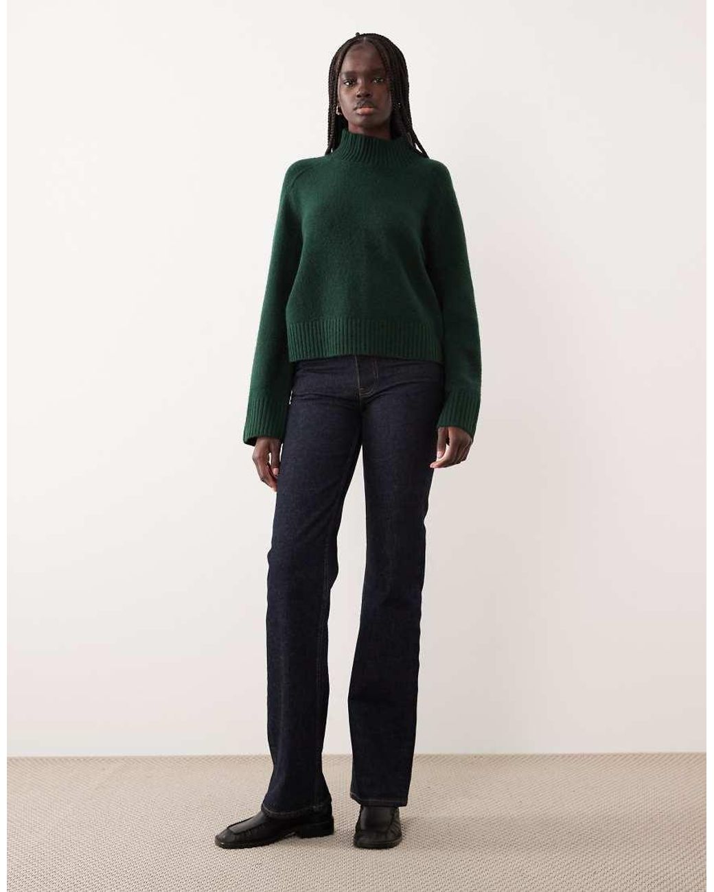 Abercrombie & Fitch Green Funnel Neck Jumper