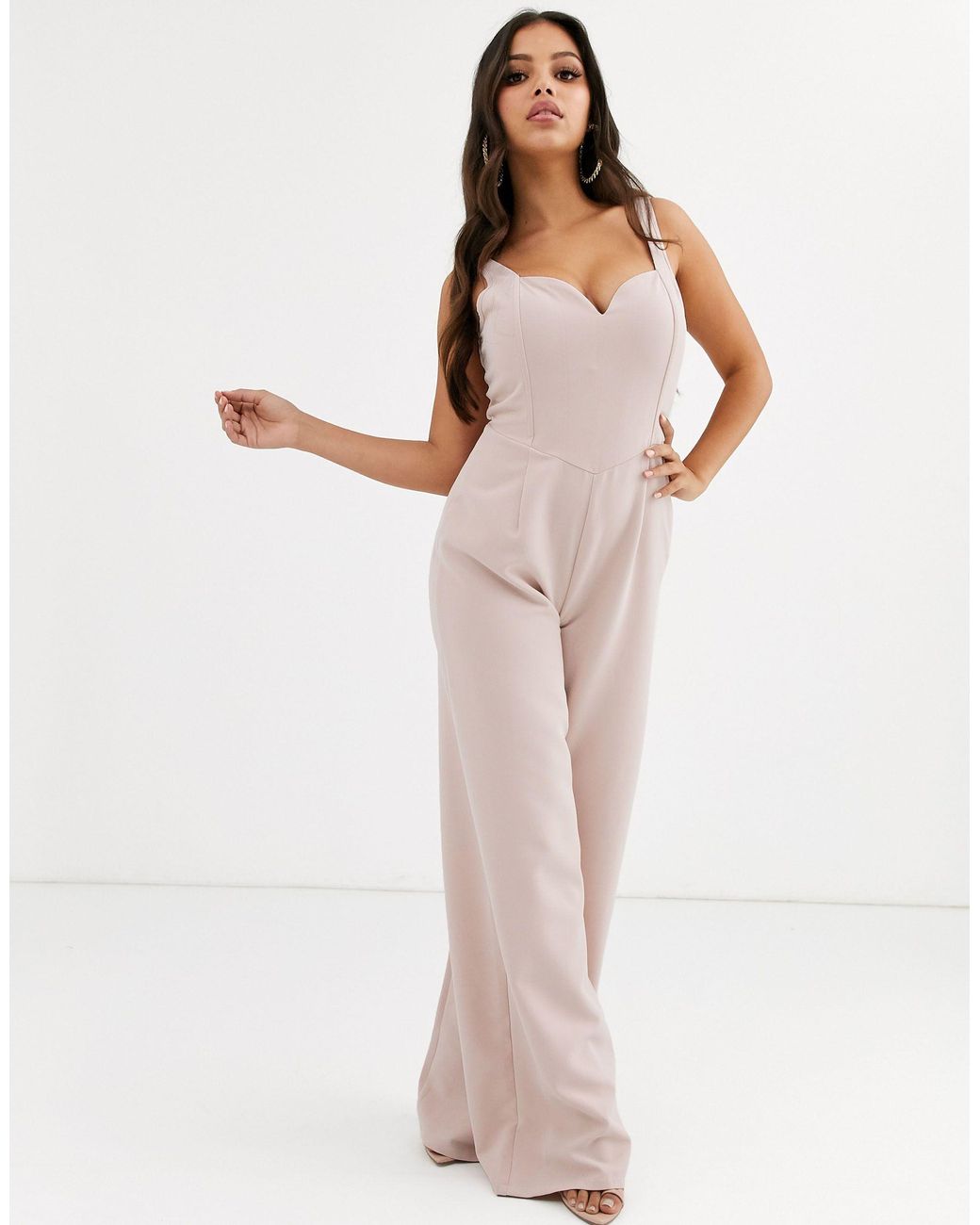 sweetheart neckline jumpsuit