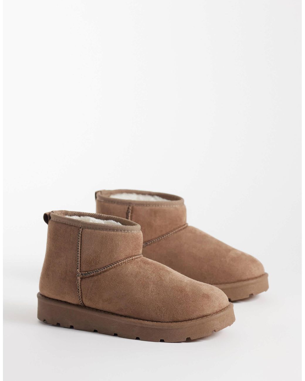 SEQWL Brown Cosy Mini Ankle Boots