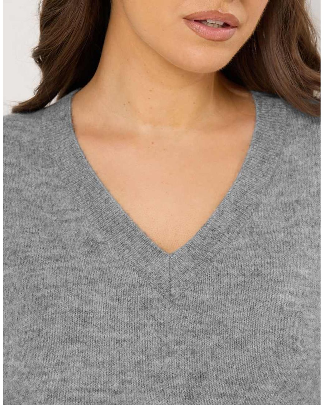 Yours Clothing Gray Soft Touch Knitted Jumper