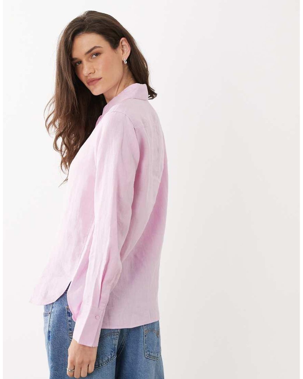 Mango Pink 100% Linen Shirt