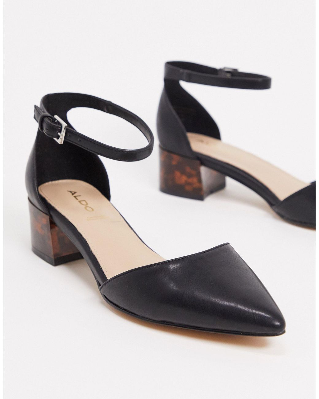 ALDO Zulian Mid Block Shoe in Black | Lyst Australia