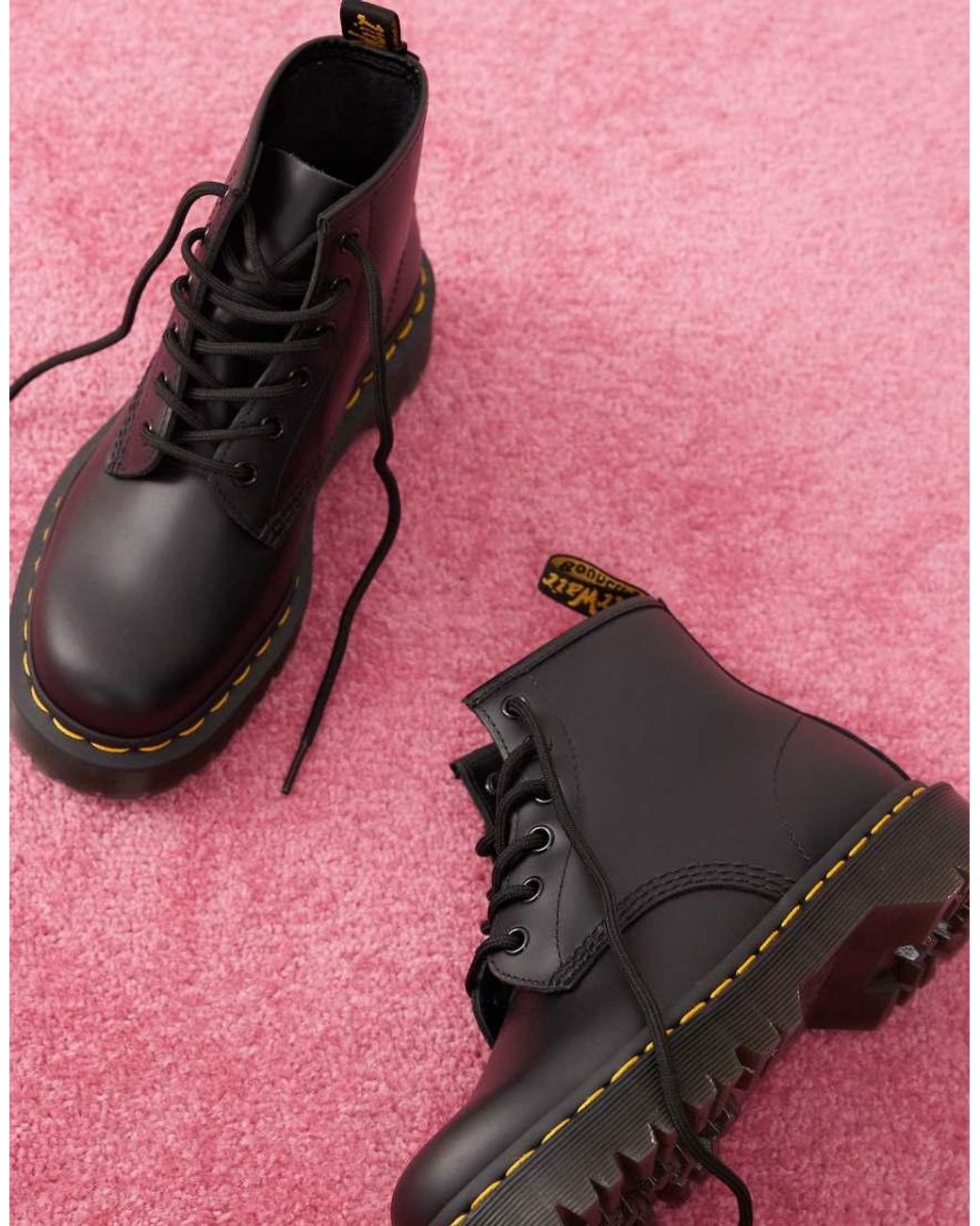 Dr Martens Hombre Botas Negras Con Ojales De Cuero Suave 101 Bex