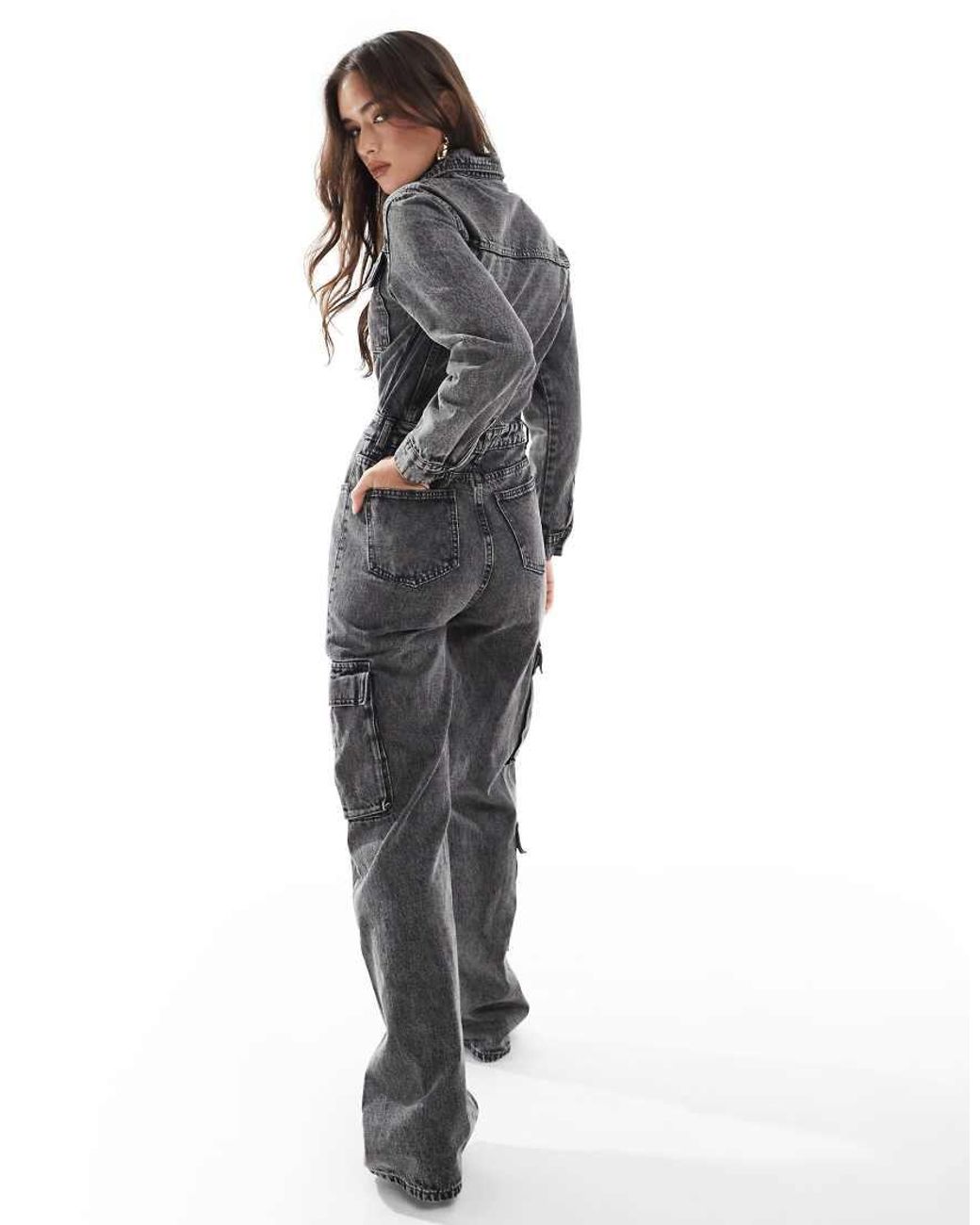 Glamorous Black Denim Boiler Suit