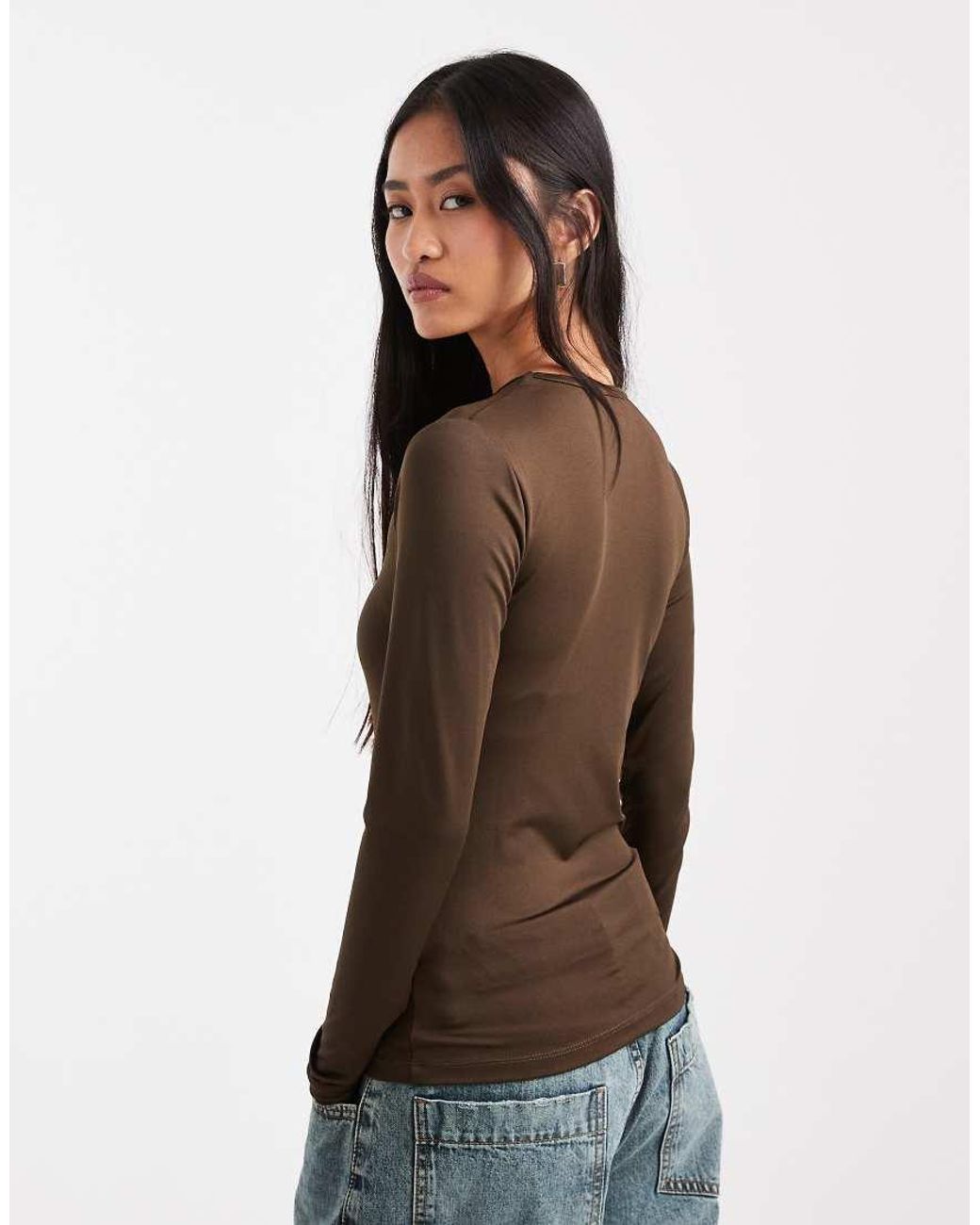Top di Threadbare in Brown