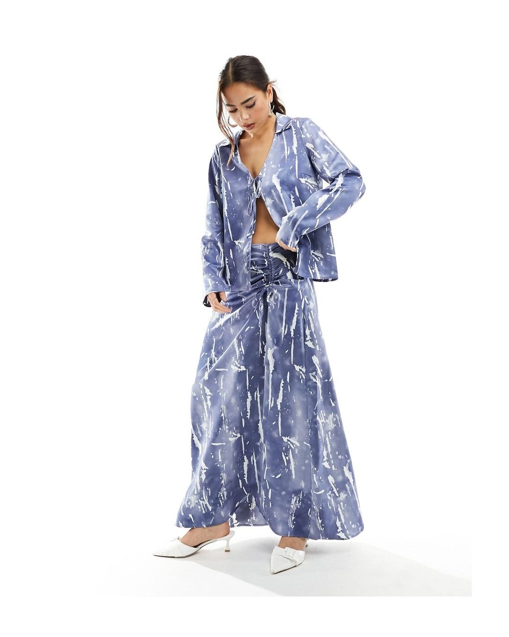 Vero moda satin skirt store
