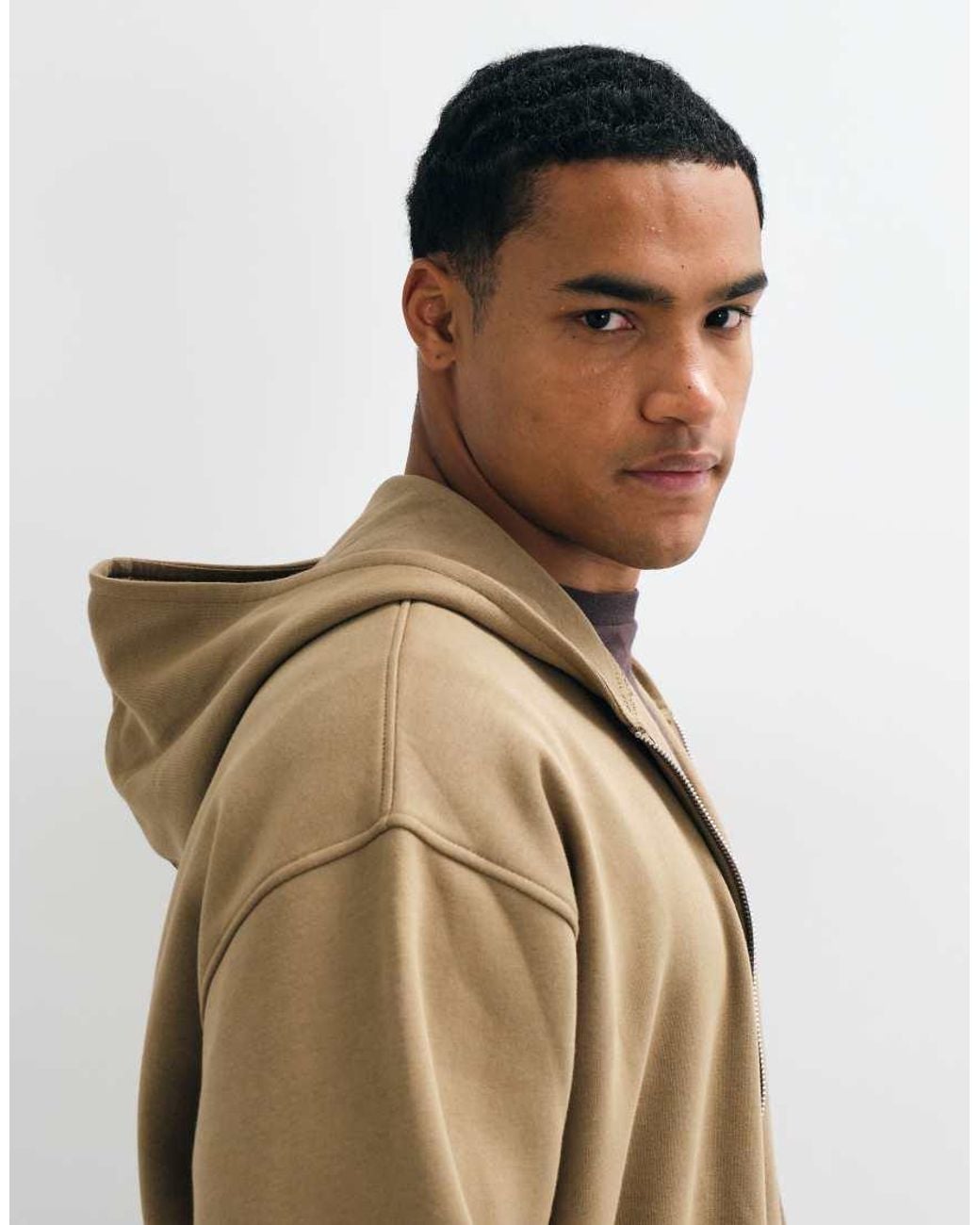 ASOS Brown Relaxed Hoodie With Print for men