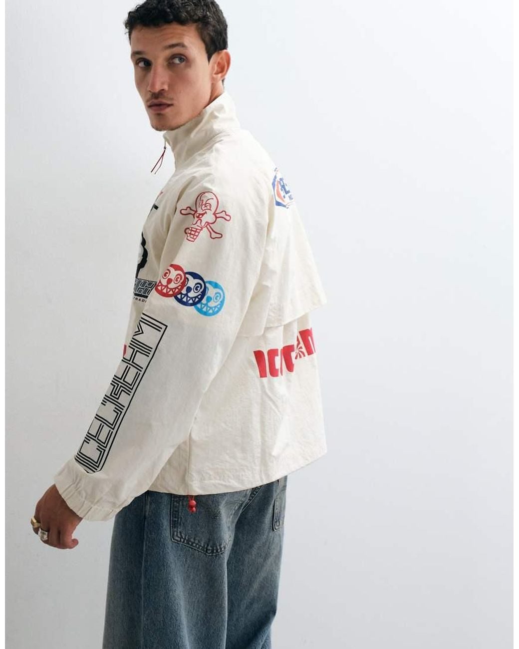 ICECREAM White Ripstop Pit Crew Jacket for men