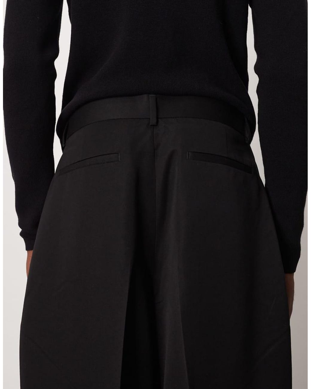ASOS Black Smart Extreme Tapered Pants for men