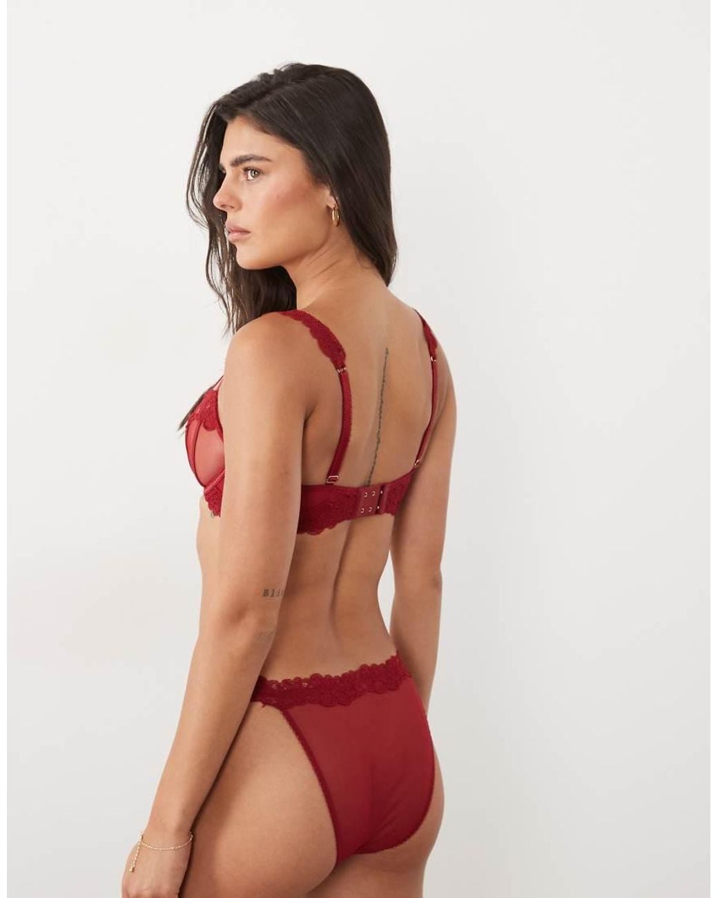 Boux Avenue Red Jordyn Balconette Bra