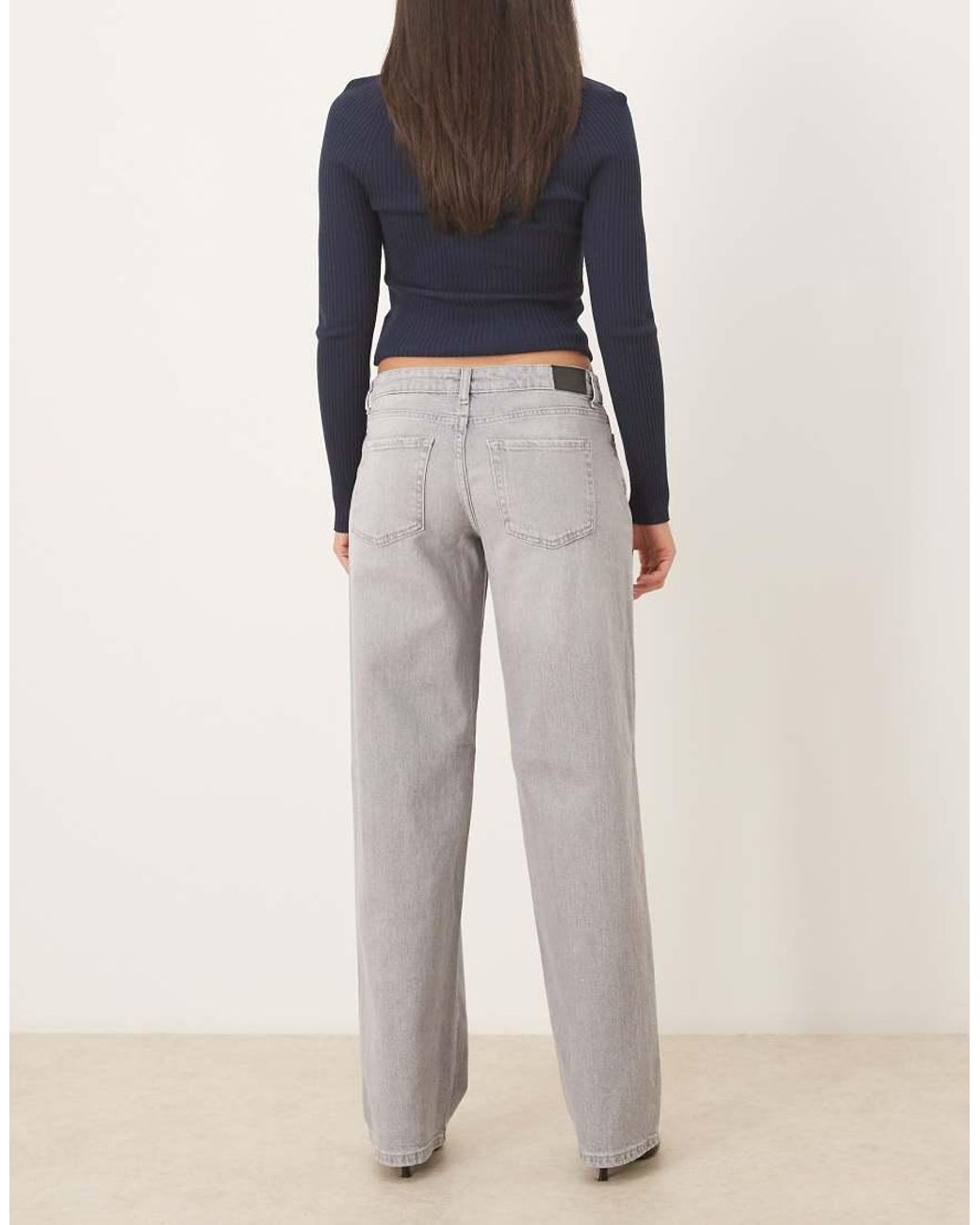 Jdy Blue Katie Low Waist Straight Leg Jeans