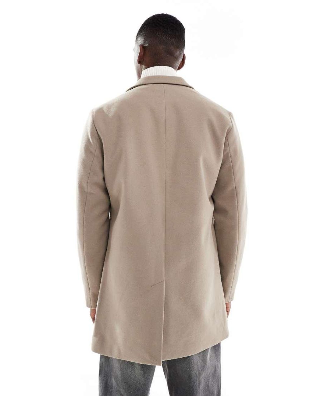 JJ Rebel Natural Wool Look Overcoat for men